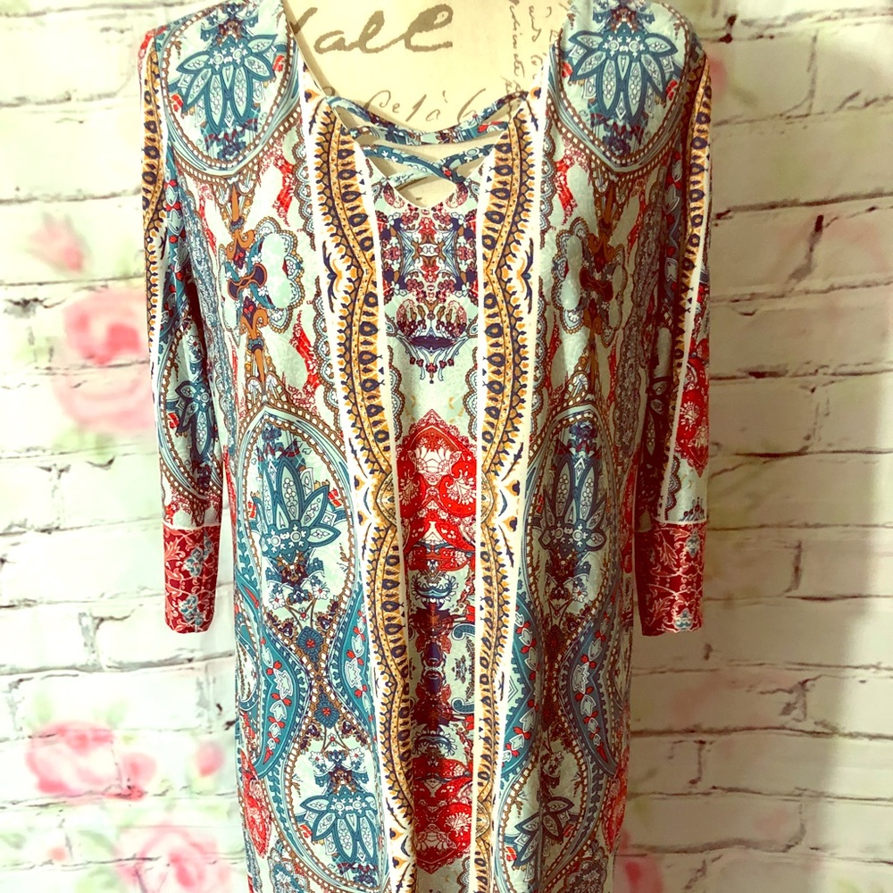 Jersey-colorful bright and cheery and classy dress